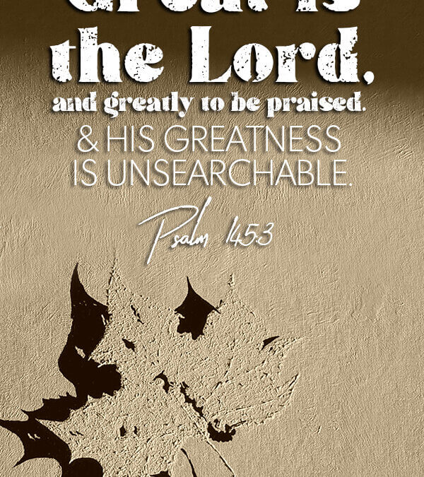 Psalm 145:3